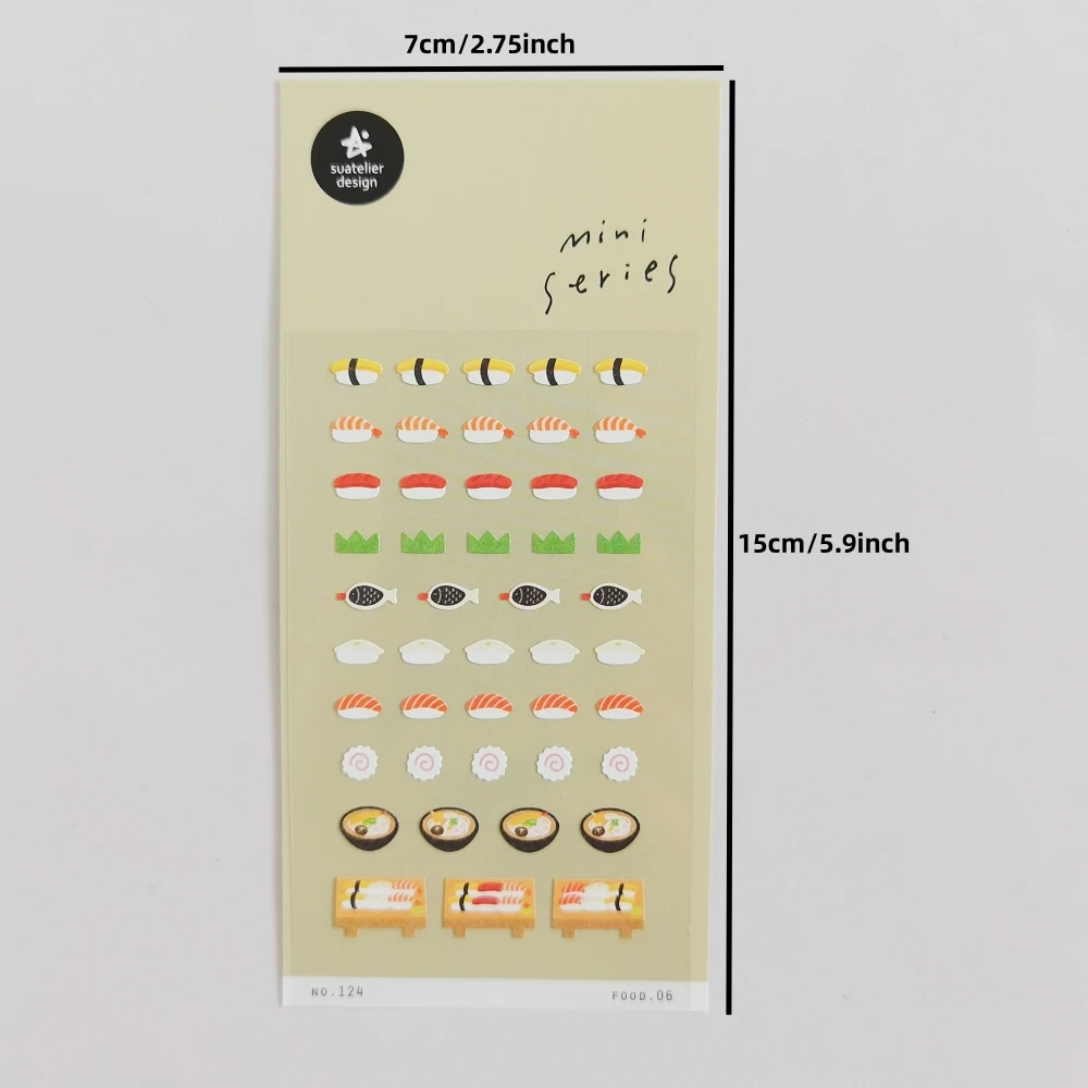 Korean Import Suatelier Japanese Food Noodles Sushi Stickers Mini Scrapbooking Diy Journal Cute Deco Stationery Sticker 124