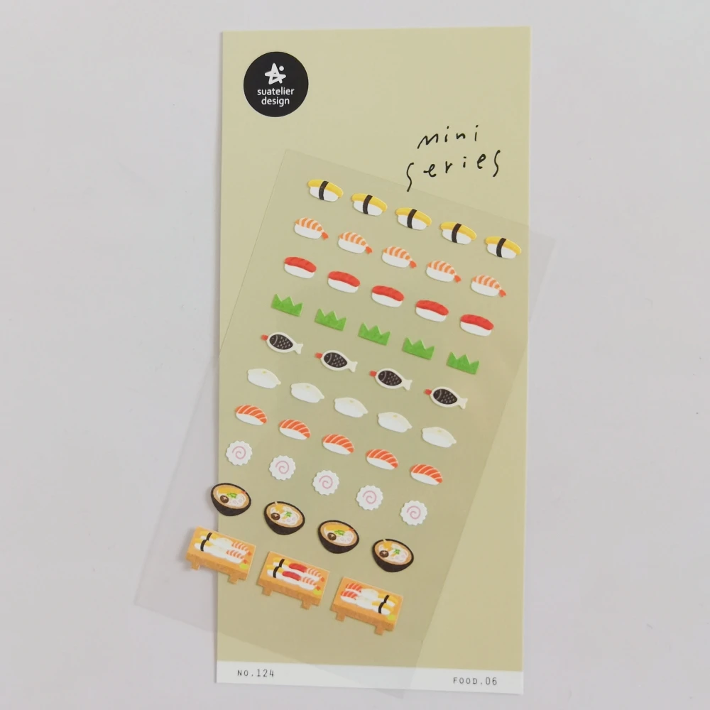Korean Import Suatelier Japanese Food Noodles Sushi Stickers Mini Scrapbooking Diy Journal Cute Deco Stationery Sticker 124