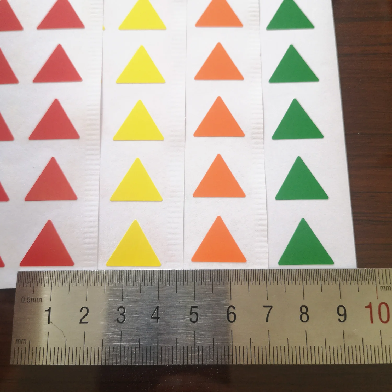 240pcs 16x14mm Triangle Colorful Stickers for Home Office School Party Decoration or Daily Things Clear Classification Mark