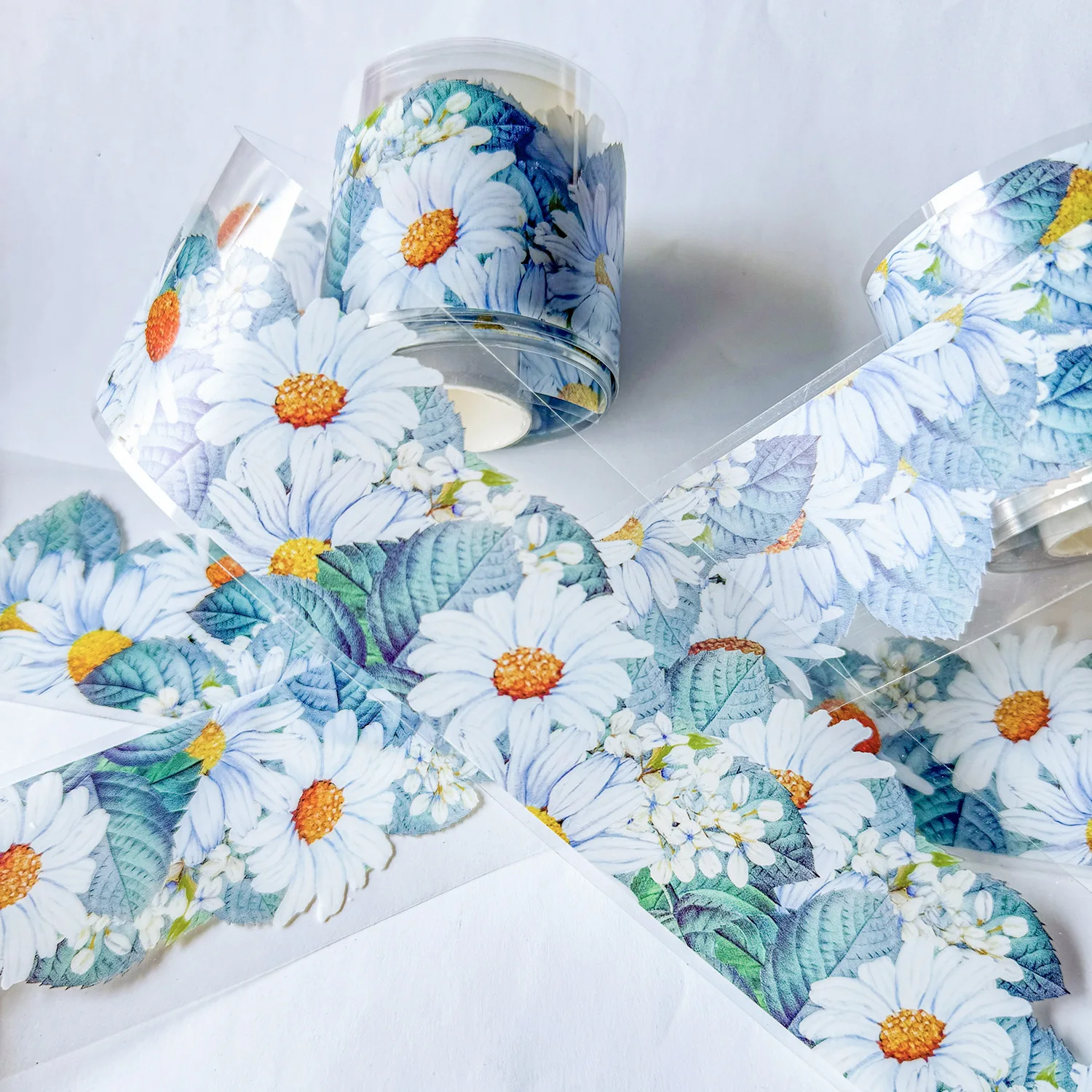 2m/Roll Colorful Flower PET Tape Decorative Masking Tape Scrapbooking Sticker Journal Aesthetic Stationery