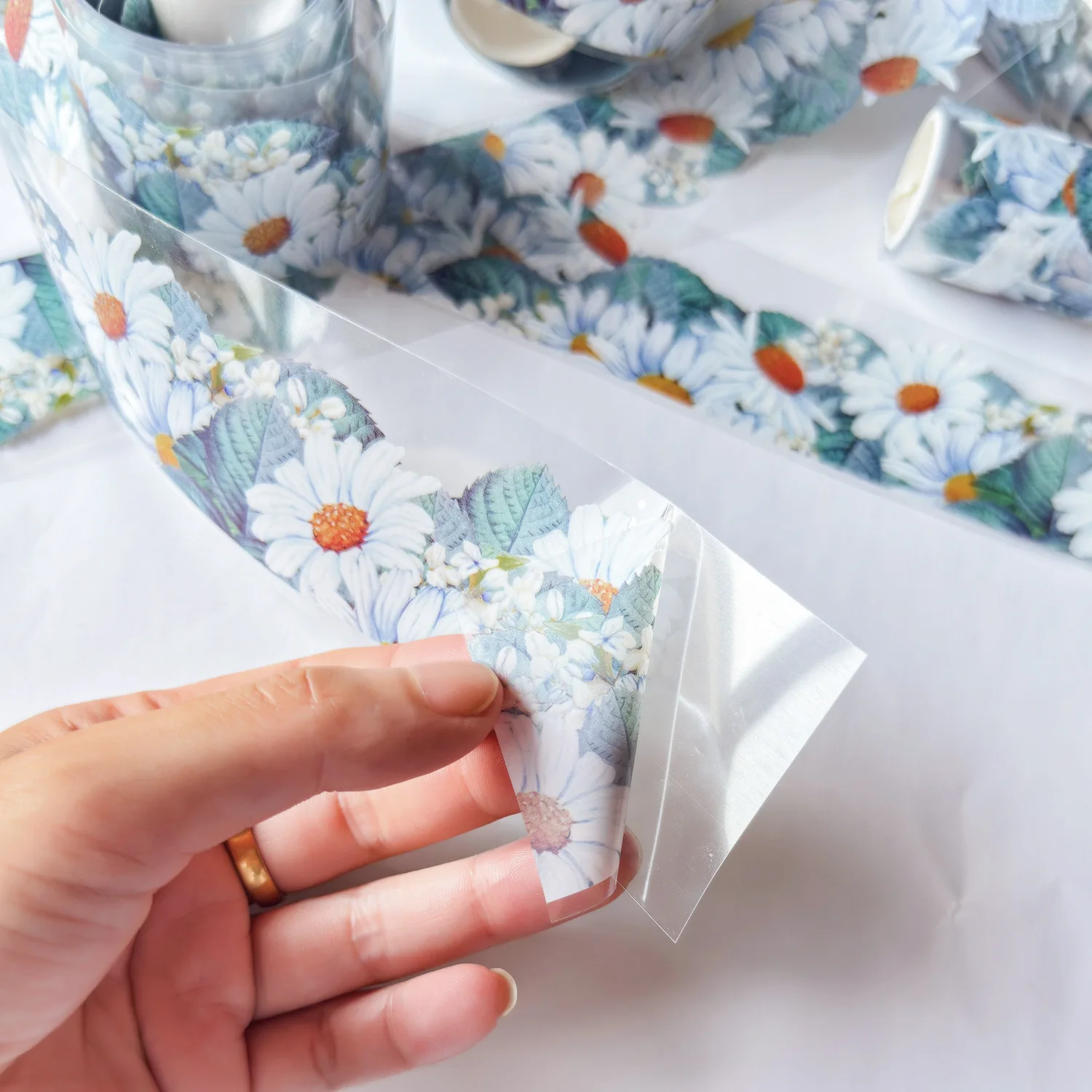 2m/Roll Colorful Flower PET Tape Decorative Masking Tape Scrapbooking Sticker Journal Aesthetic Stationery