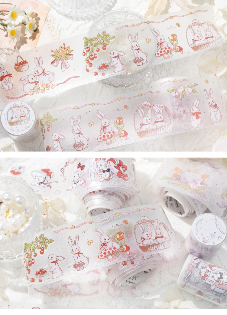 Journal GO 6x200cm Fairy Tale PET Tape Sticker DIY Scrapbooking Decor Album Collage Journalling Material Aesthetics Masking Tape