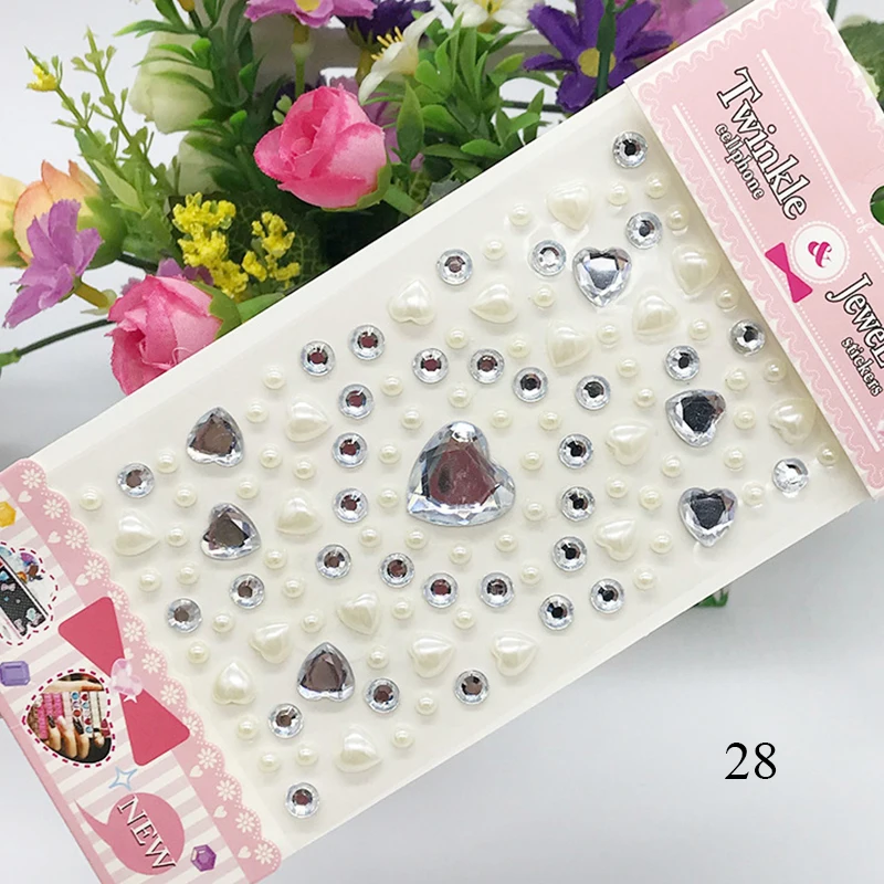 Children Diamond Sticker Acrylic Crystal Sticker 3D Colorful Love DIY Gem Decoration Stickers for Girl Rhinestones Stickers