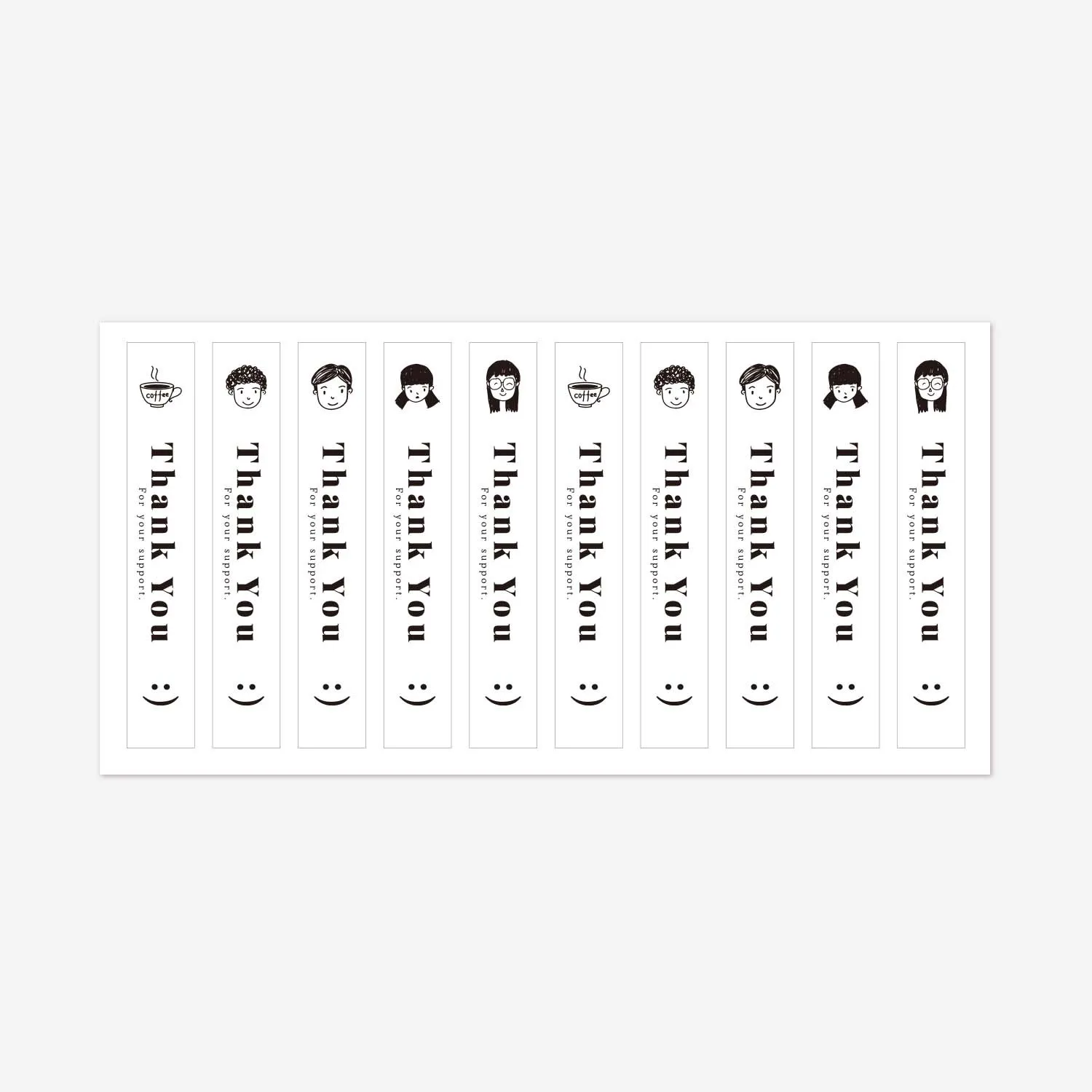 100pcs Cute Smile Thank You Stickers Handmade Food Bakery Stickers for Coffee Milk Tea  Cups/Bottles, Gift Wrapping