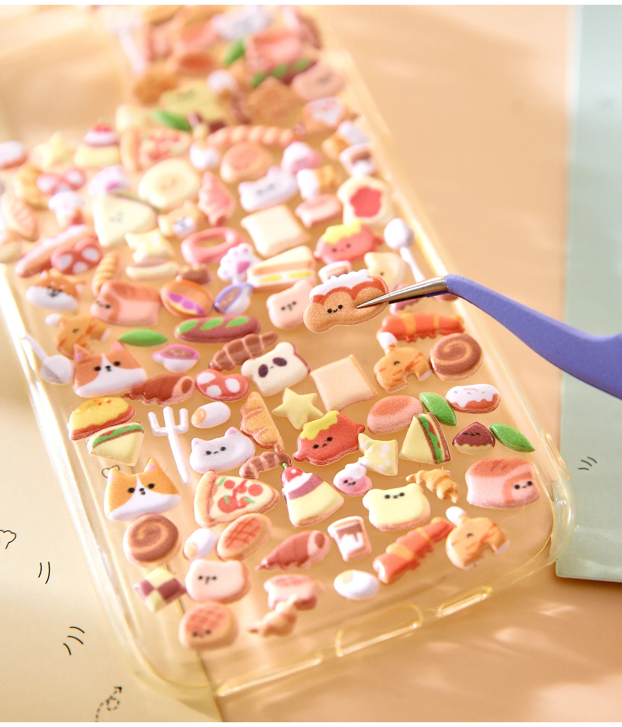 Kawaii Cartoon Animal Cute Things 3D Relief Stickers DIY Diary Handmade Scrapbook Aesthetic Supplies Stationery Stickers