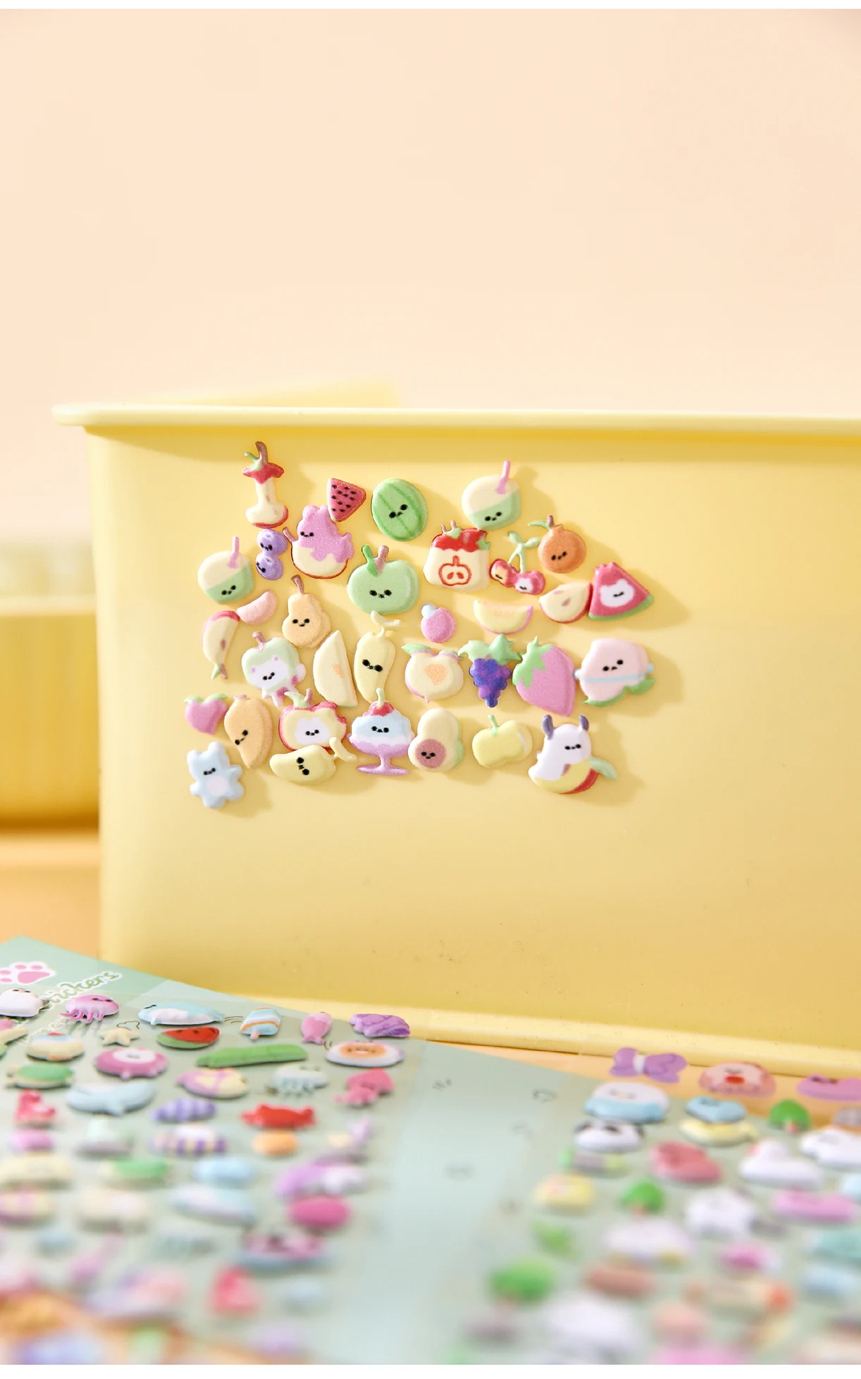Kawaii Cartoon Animal Cute Things 3D Relief Stickers DIY Diary Handmade Scrapbook Aesthetic Supplies Stationery Stickers