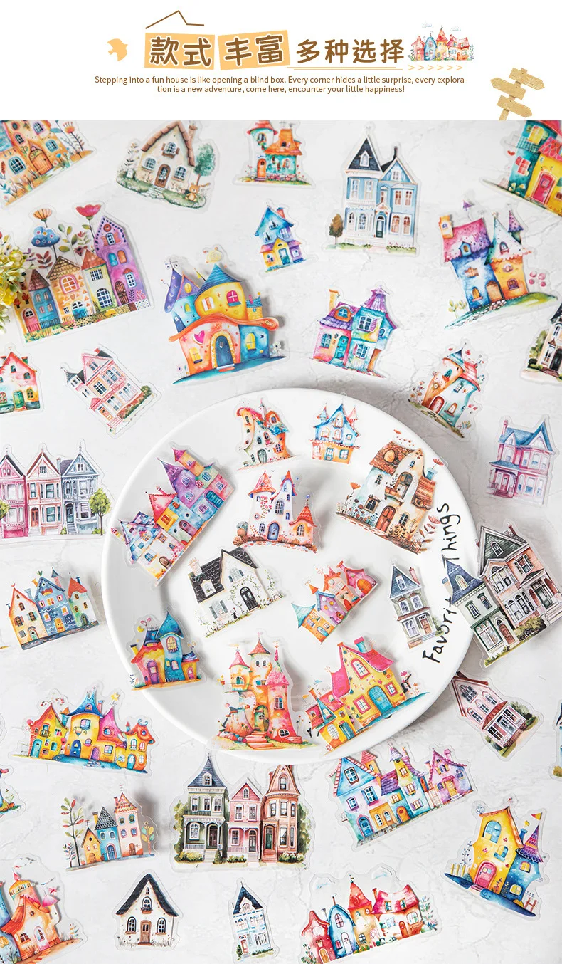 10pcs/1lot Kawaii Stationery Stickers Cabin of Curiosities Diary Decorative Mobile Stickers Scrapbooking DIY Craft Stickers