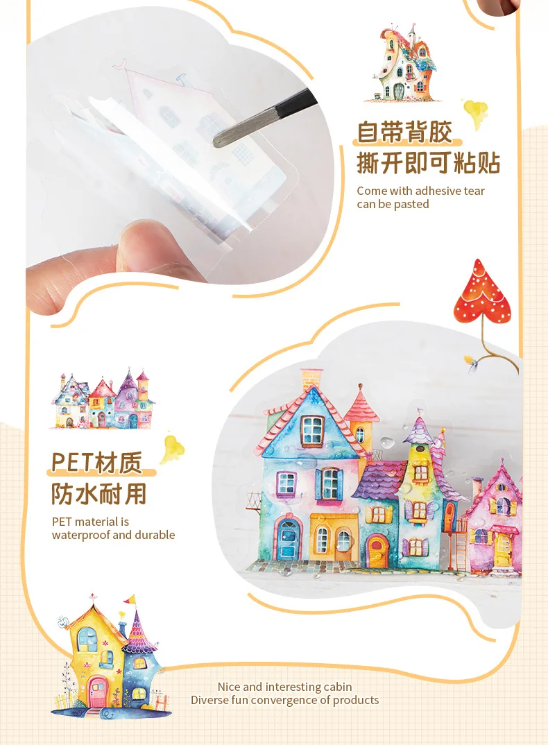 10pcs/1lot Kawaii Stationery Stickers Cabin of Curiosities Diary Decorative Mobile Stickers Scrapbooking DIY Craft Stickers