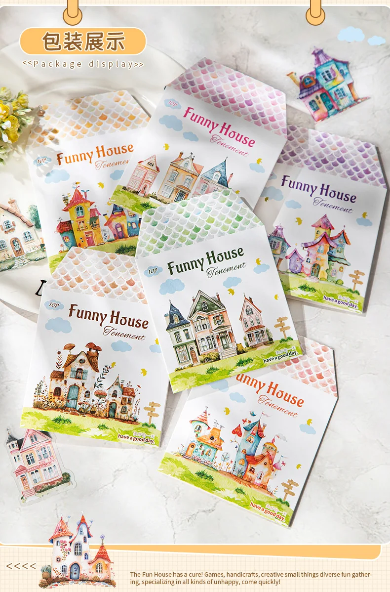 10pcs/1lot Kawaii Stationery Stickers Cabin of Curiosities Diary Decorative Mobile Stickers Scrapbooking DIY Craft Stickers