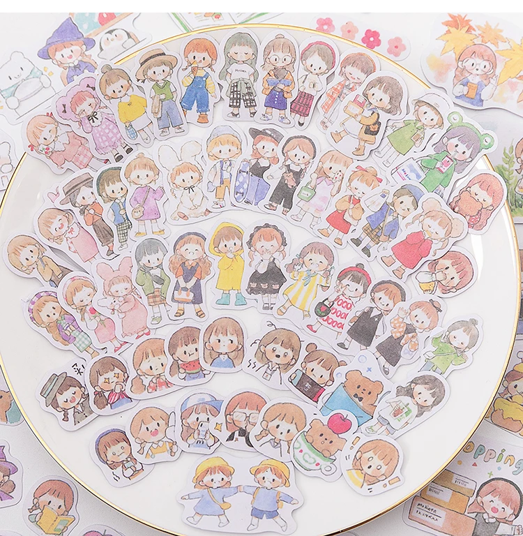 330pcs/lot Kawaii Stationery Stickers Cartoon Girls Diary Planner Decorative Mobile Sticker Scrapbooking DIY Craft Sticker