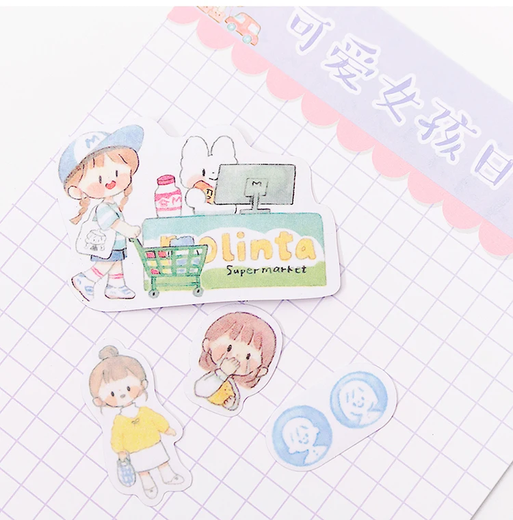 330pcs/lot Kawaii Stationery Stickers Cartoon Girls Diary Planner Decorative Mobile Sticker Scrapbooking DIY Craft Sticker