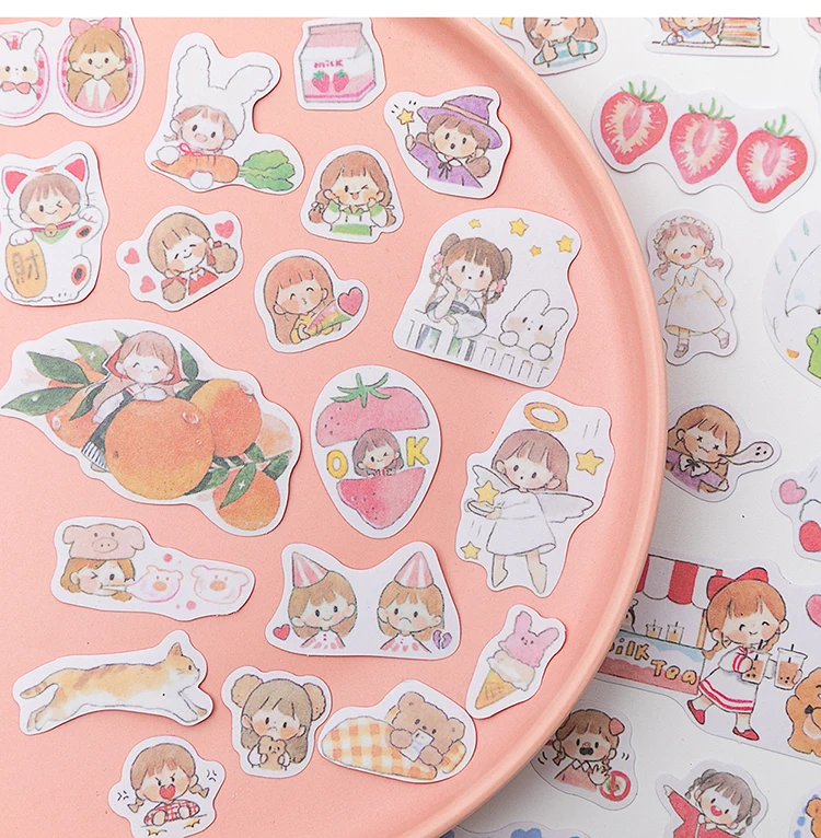 330pcs/lot Kawaii Stationery Stickers Cartoon Girls Diary Planner Decorative Mobile Sticker Scrapbooking DIY Craft Sticker