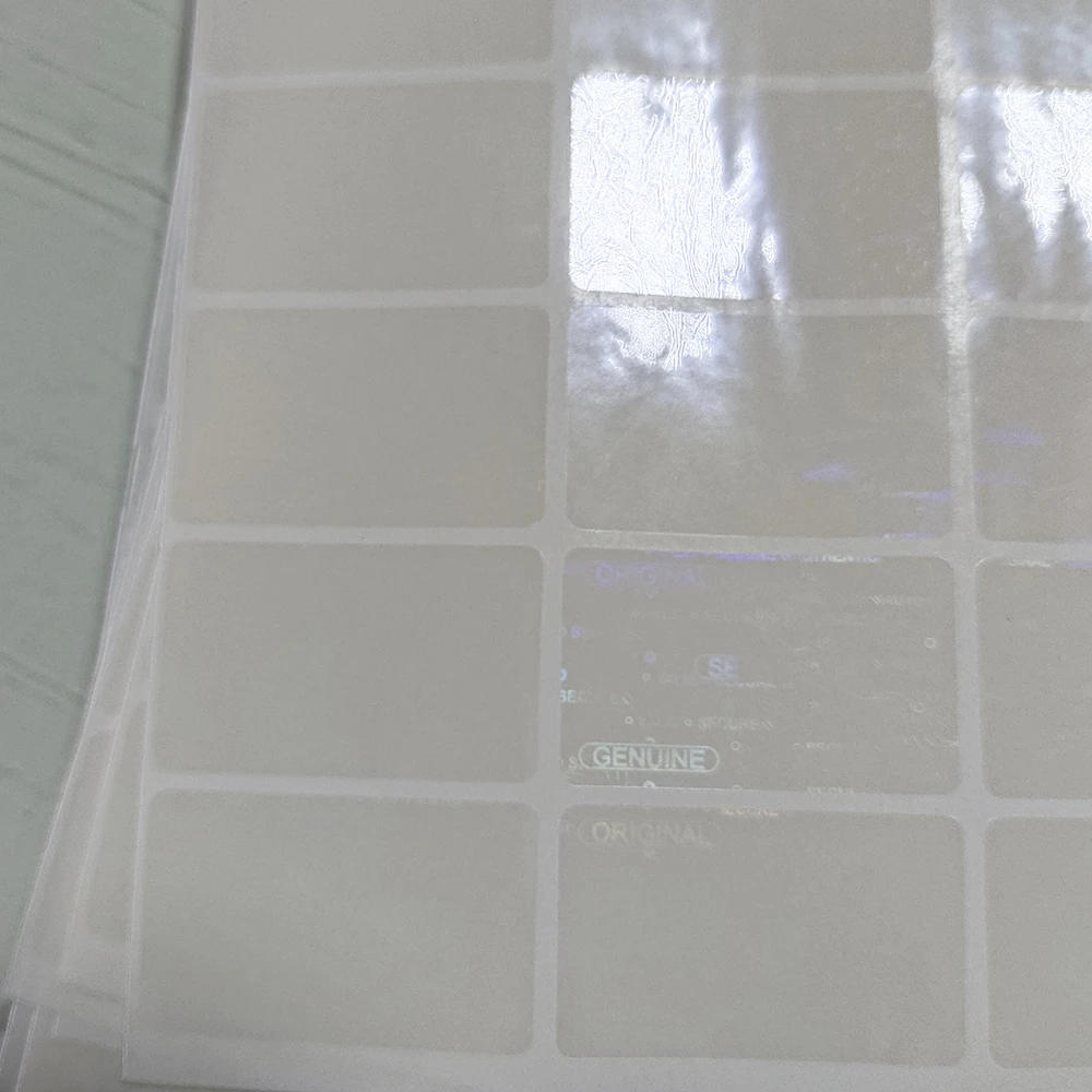 100pcs 25x15mm Transparent Hologram Security Seal Semi-hidden Subtle Holographic Sticker Universal Original Genuine Label