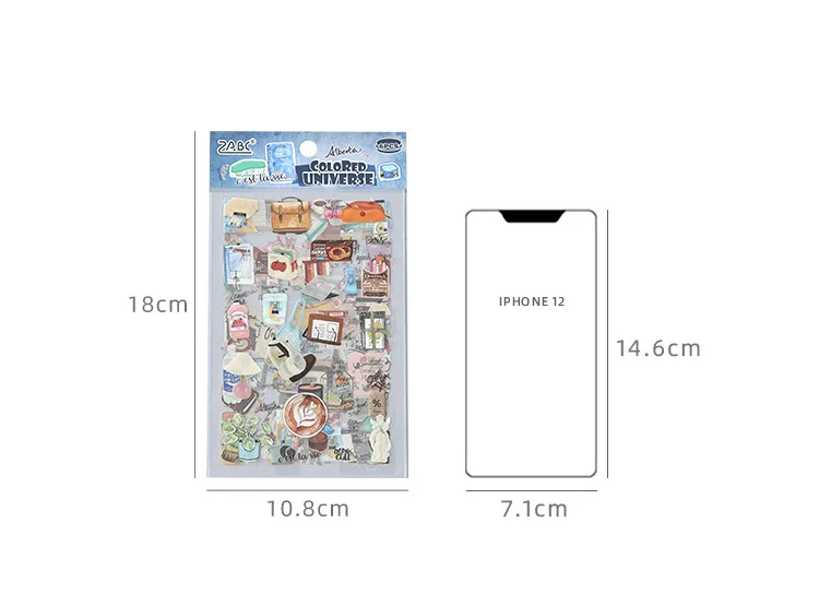 6pcs/1lot Kawaii Scrapbook Stickers Life building Journal Junk Journal Planner Stationery Sticker Planner Decorative