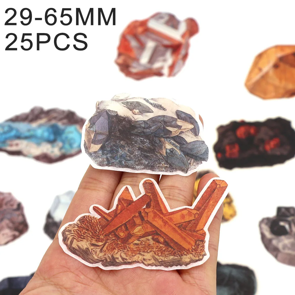 Vintage Ore Stickers Crystal Gem Washi Paper Stickers Decorative Diary Stickers Scrapbooking For Children Stationery