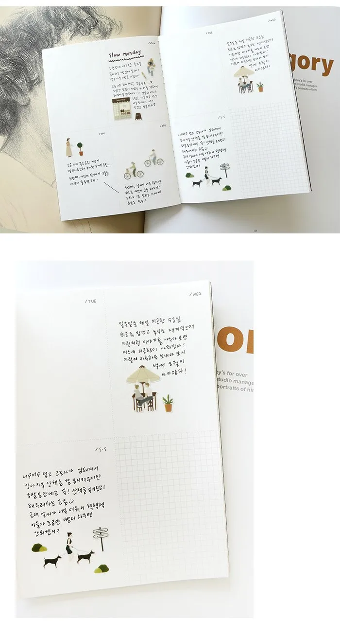 Korean Import Suatelier Slow Walking Dog Life Waterproof PVC Stickers Scrapbooking Diy Stationery Phone Sticker Decor Supply