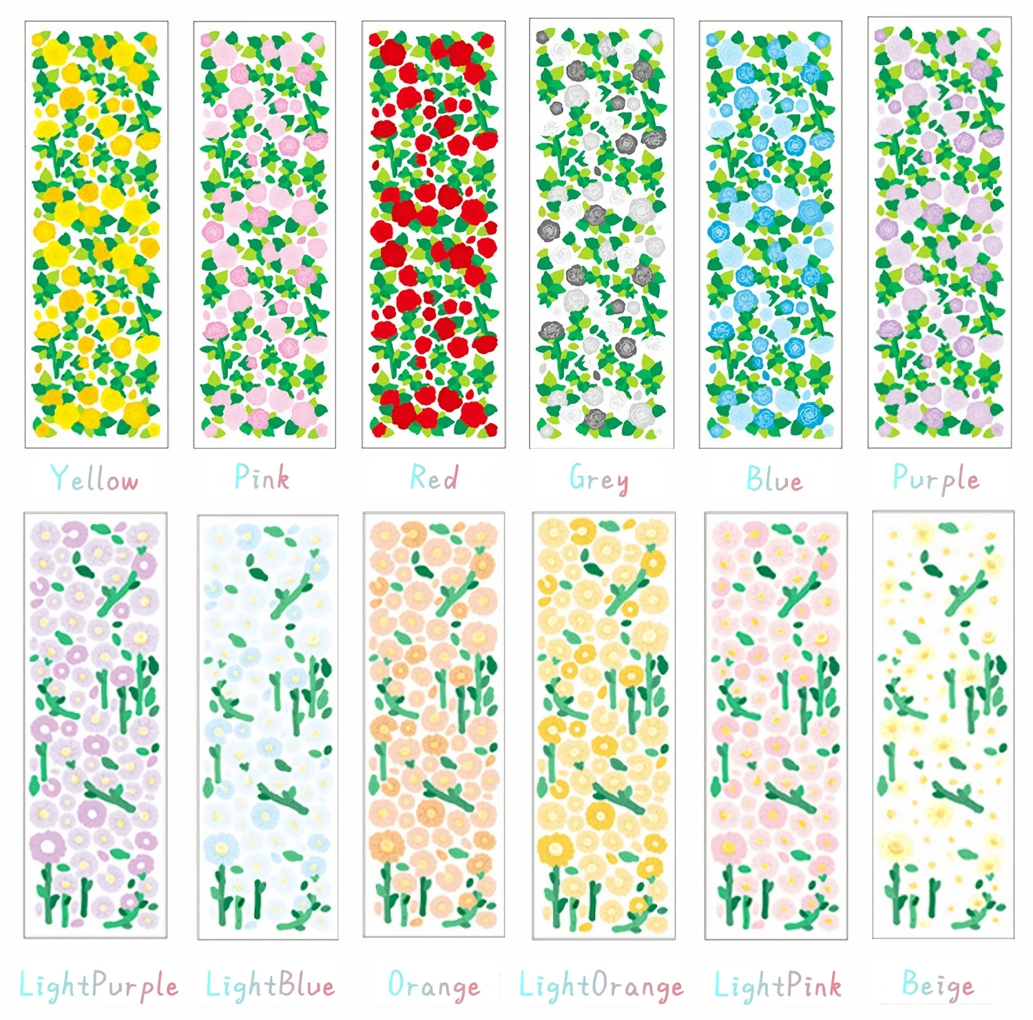 Cute Korean Style Flower Hologram Stickers - Kawaii Sticker for KPOP Toploader deco Scrapbooking Memopad Decoration