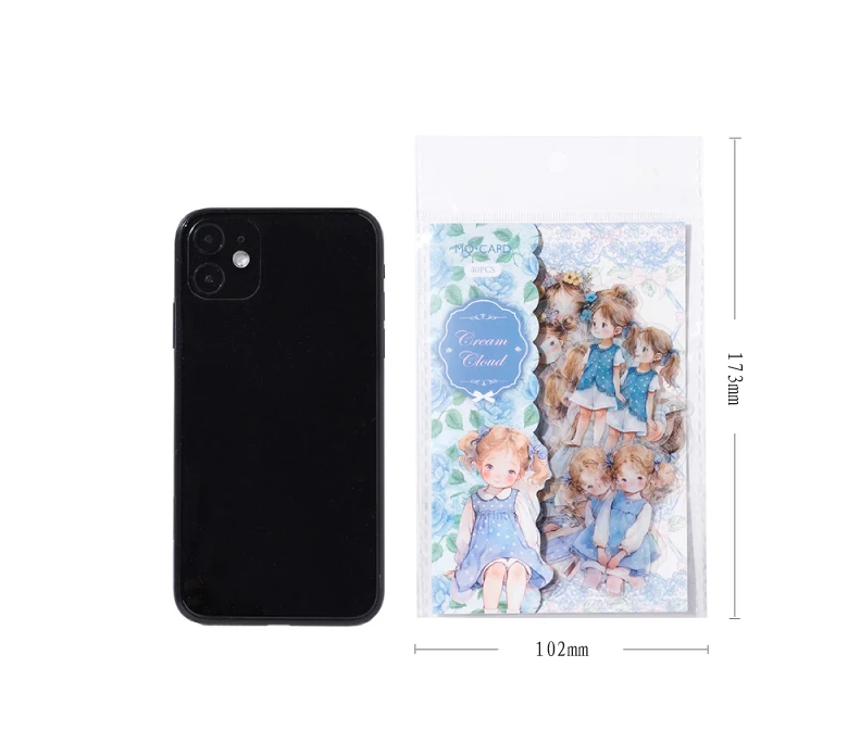 40pcs/pack Kawaii Ins Aesthetic Stationery Stickers Cute Doll PET Stickers DIY Scrapbook Diary Album Junk Journal Decoration