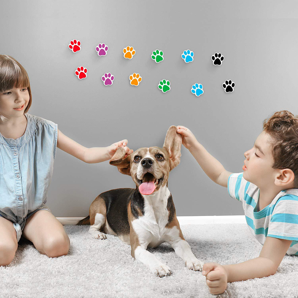 500Pcs Round Dog Paw Print Thank You Label Stickers Used for Shipping and Mailing Box Seal Labels Decorative Gifts Stickers