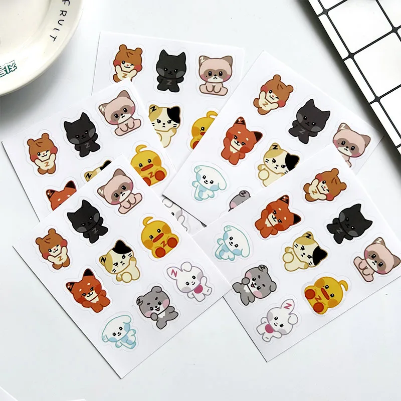 ZB1 ZERONI Cartoon PVC Waterproof Stickers Zerobaseone Hanbin Yujin Zhanghao Phone Cup Guitar Self-adhesive Decal Stickers