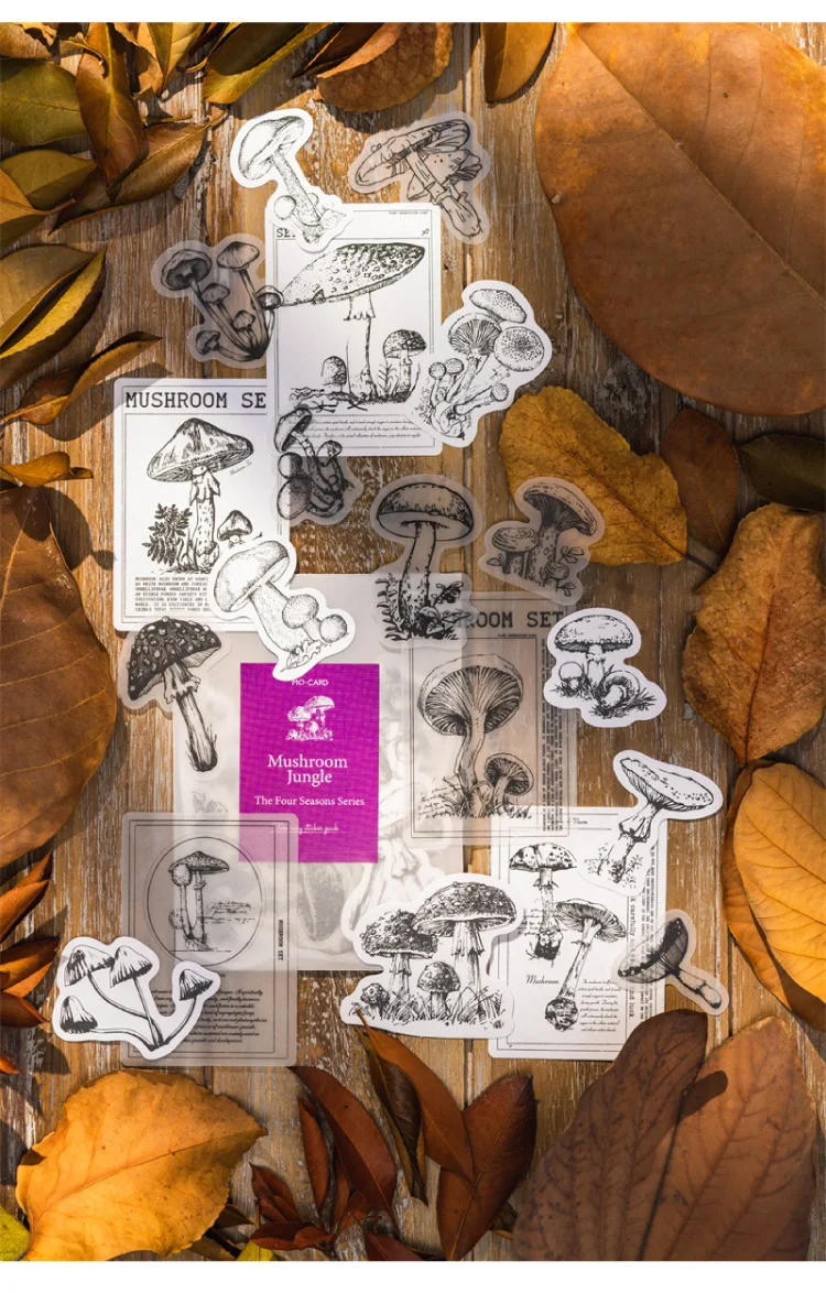 40pcs Kawaii Stationery Stickers Four Seasons Secret Realm Series Junk Journal Diary Planner Decorative Mobile Sticker