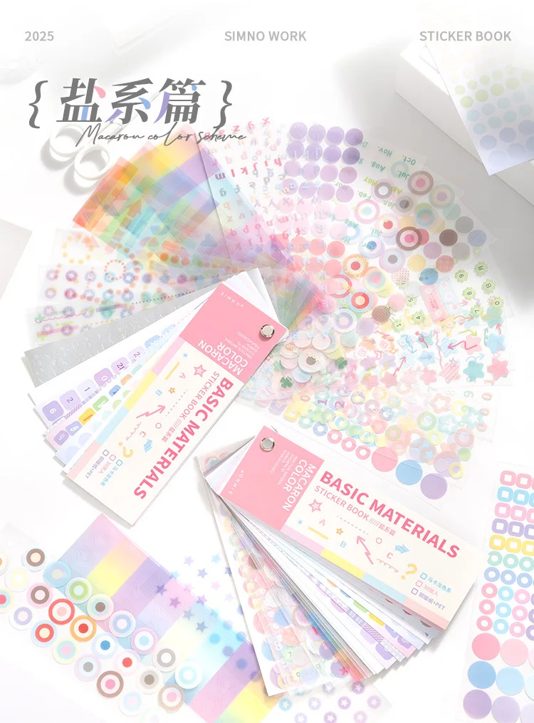 30pcs/lot Kawaii Stationery Stickers Color Card Fundamentals Diary Planner Decorative Sticker Scrapbooking Journal DIY Craft