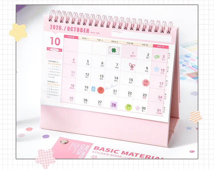30pcs/lot Kawaii Stationery Stickers Color Card Fundamentals Diary Planner Decorative Sticker Scrapbooking Journal DIY Craft