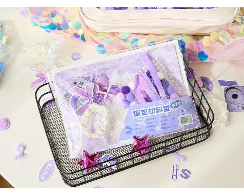 Kawaii Lace Bow Sticker Pack Manga Exhibition Accessories Material Pack DIY Background Decoration Aesthetics Supplies