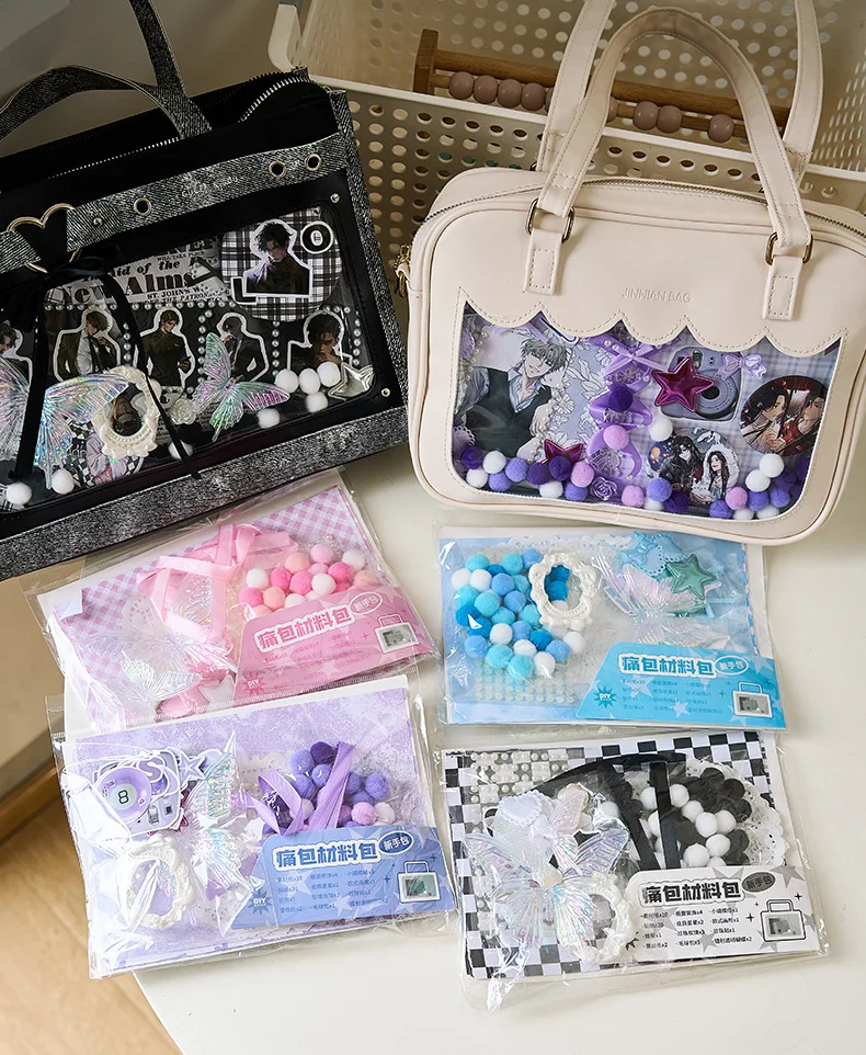 Kawaii Lace Bow Sticker Pack Manga Exhibition Accessories Material Pack DIY Background Decoration Aesthetics Supplies