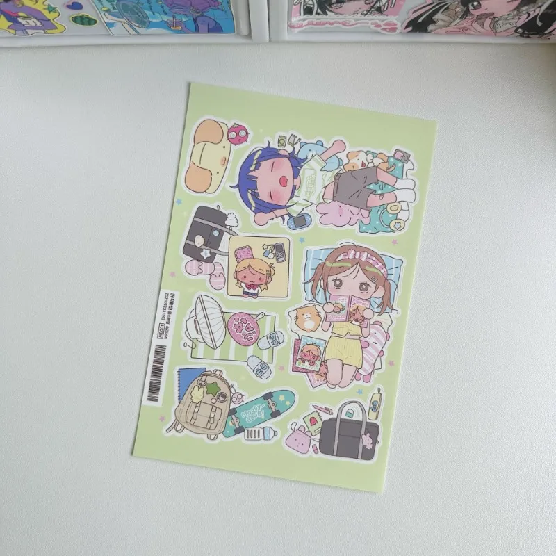 Cute Sweet Cool Japanese Girl Sticker Korean Kawaii Cartoon Y2k Stickers Hand Account Diary Planner Scrapbook Decorative Sticker