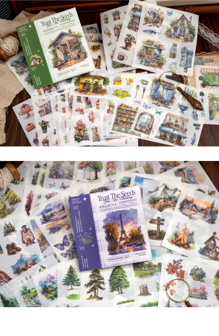 50pcs/1lot Kawaii Scrapbook Sticker the human world is full of flavours Scrapbooking Supplies Planner Decorative Stationery