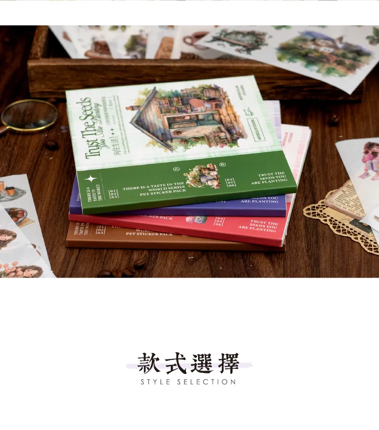 50pcs/1lot Kawaii Scrapbook Sticker the human world is full of flavours Scrapbooking Supplies Planner Decorative Stationery