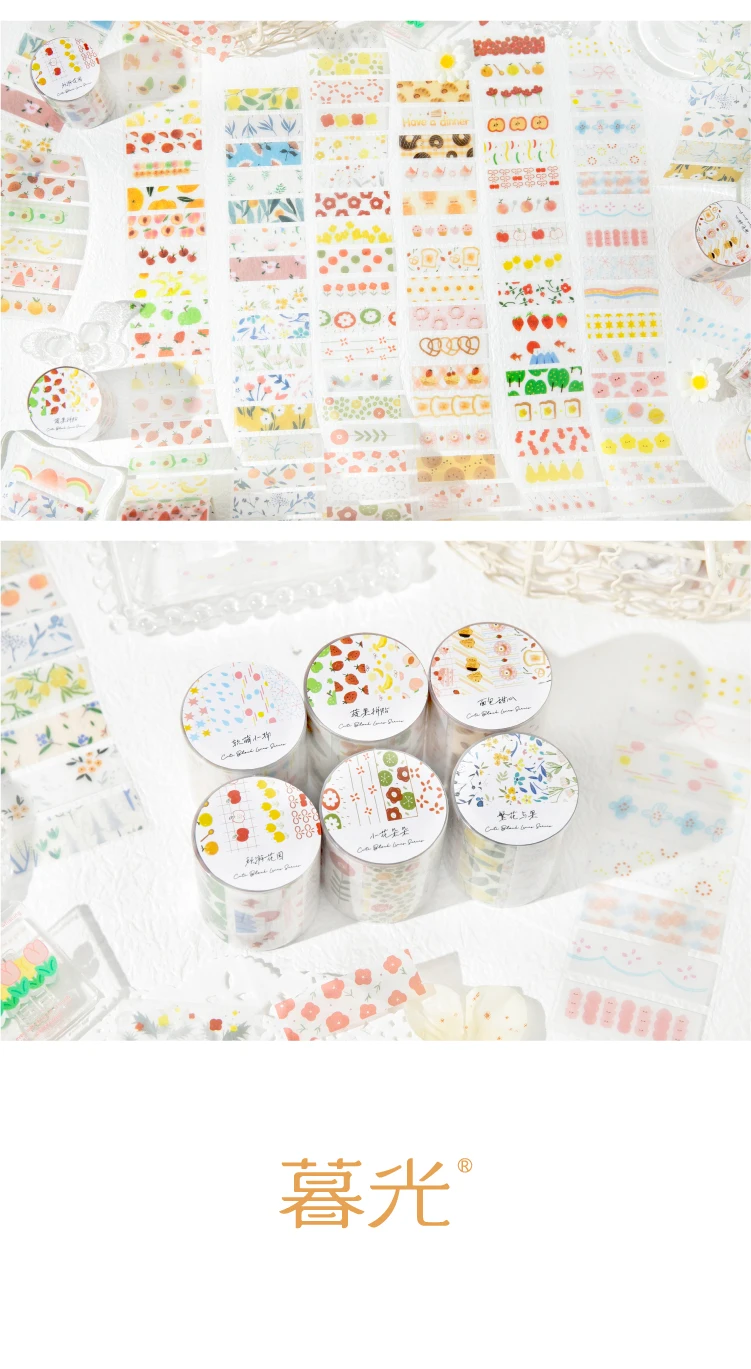 Journal GO 5x200cm INS Flower Sticker Tape for Collage Junk Journal Scrapbooking Decor Planner Card Album Handmade Masking Tape