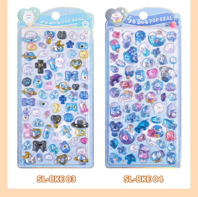 Japanese Style Mini Sweet Drop 3D Relief Stickers Scrapbooking DIY Journaling Stationery Diary Decor Cute Stickers School Supply
