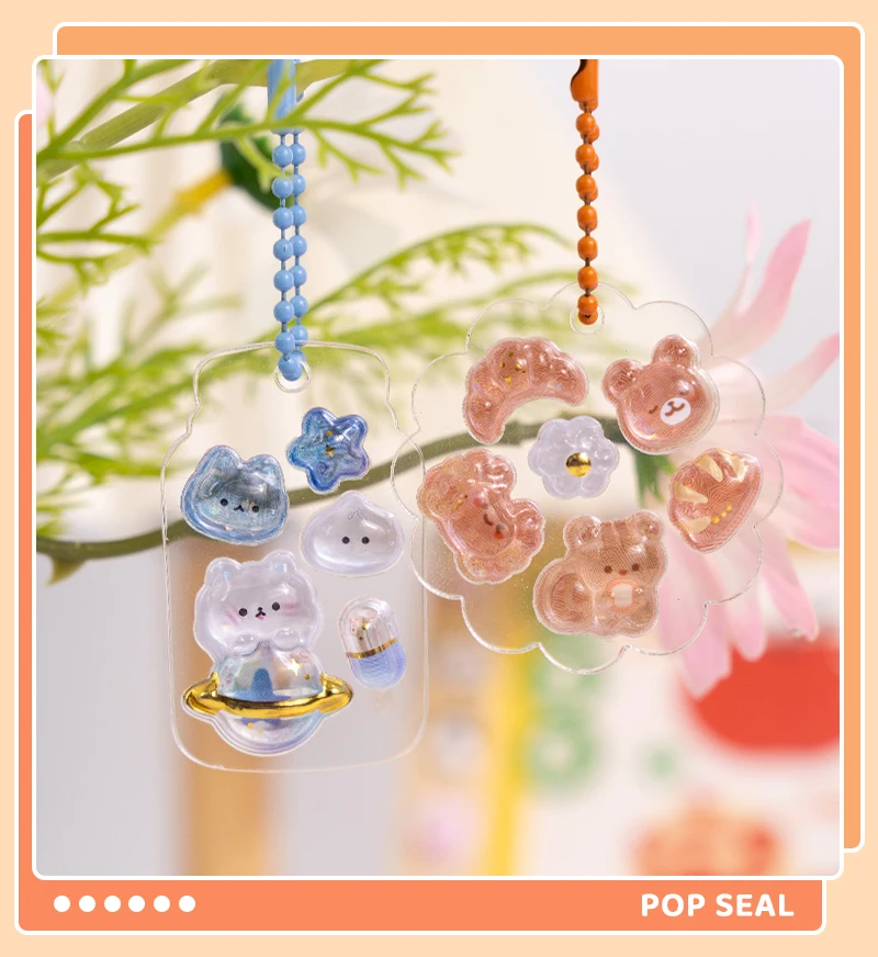 Japanese Style Mini Sweet Drop 3D Relief Stickers Scrapbooking DIY Journaling Stationery Diary Decor Cute Stickers School Supply