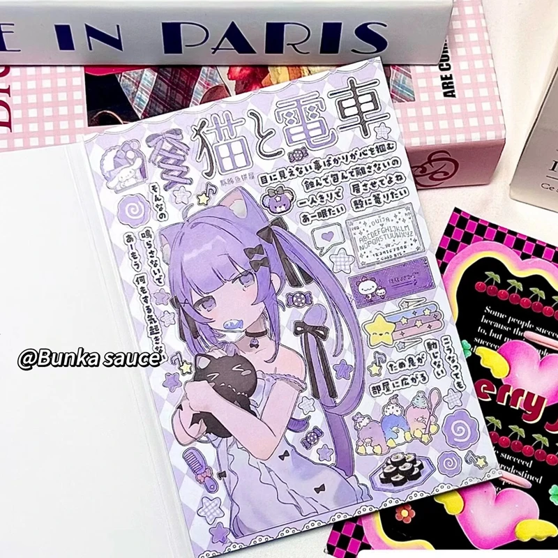 Japanese Retro Cute Girls' Weekly Series Decorative Stickers Book Scrapbooking Phone DIY Journal Collage Material Sticker Gift