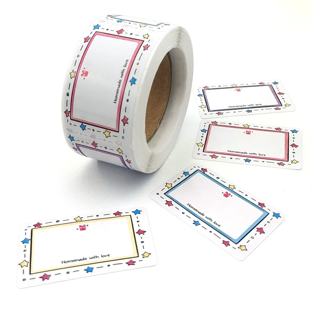 250Pcs Rectangle Canning Labels for Food Containers Jars Kitchen Restaurant Storage Organization, Can Write, 1' X 1.8'