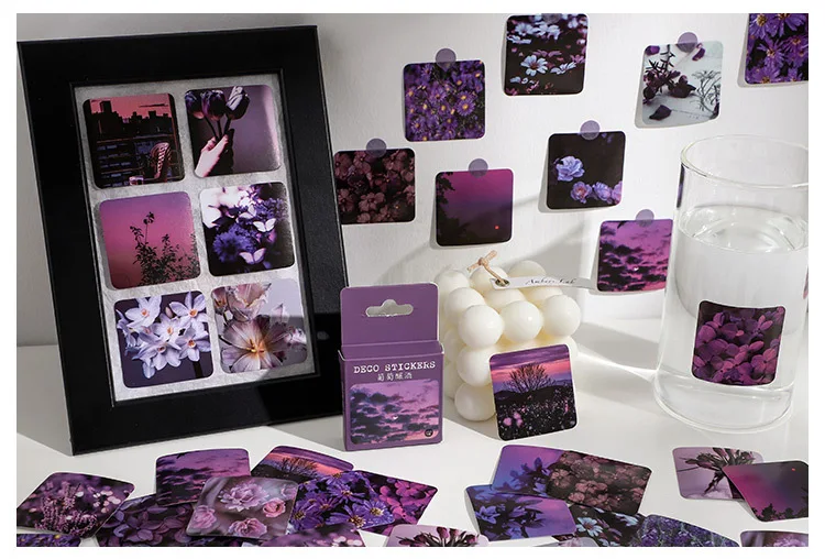 46 pcs Sunset film landscape Decorative Stickers Retro flower Scrapbooking Label Diary Stationery Album Phone Journal Planner