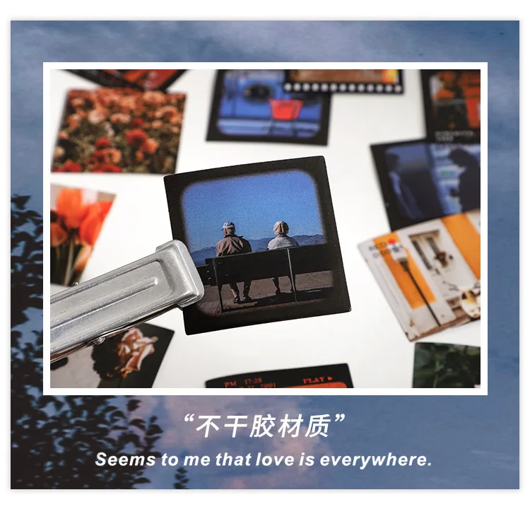46 pcs Sunset film landscape Decorative Stickers Retro flower Scrapbooking Label Diary Stationery Album Phone Journal Planner