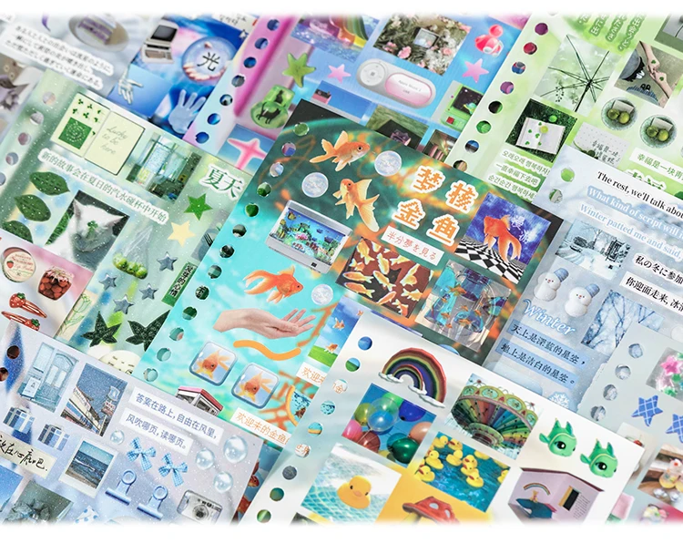 30sheets Kawaii Japanese Aesthetic Stationery Sticker Book Creative Decoration DIY Scrapbook Cute Diary Stickers