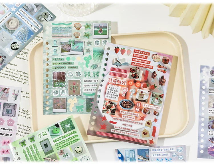 30sheets Kawaii Japanese Aesthetic Stationery Sticker Book Creative Decoration DIY Scrapbook Cute Diary Stickers