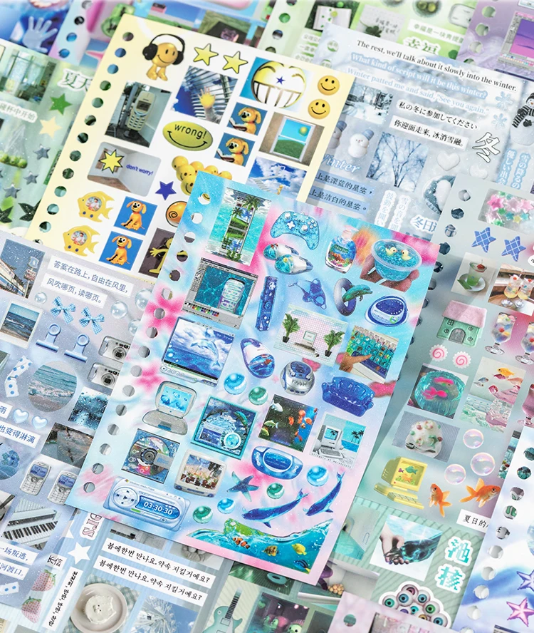 30sheets Kawaii Japanese Aesthetic Stationery Sticker Book Creative Decoration DIY Scrapbook Cute Diary Stickers