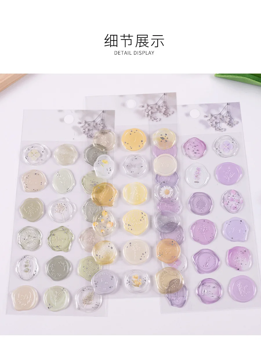 1pcs/lot Kawaii Scrapbook Stickers colored paint Scrapbooking Supplies diary Planner Decorative Craft Stationery Sticker
