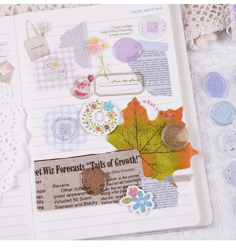 1pcs/lot Kawaii Scrapbook Stickers colored paint Scrapbooking Supplies diary Planner Decorative Craft Stationery Sticker