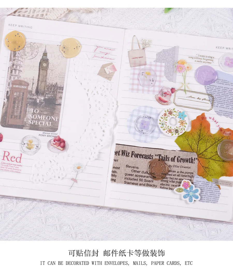 1pcs/lot Kawaii Scrapbook Stickers colored paint Scrapbooking Supplies diary Planner Decorative Craft Stationery Sticker