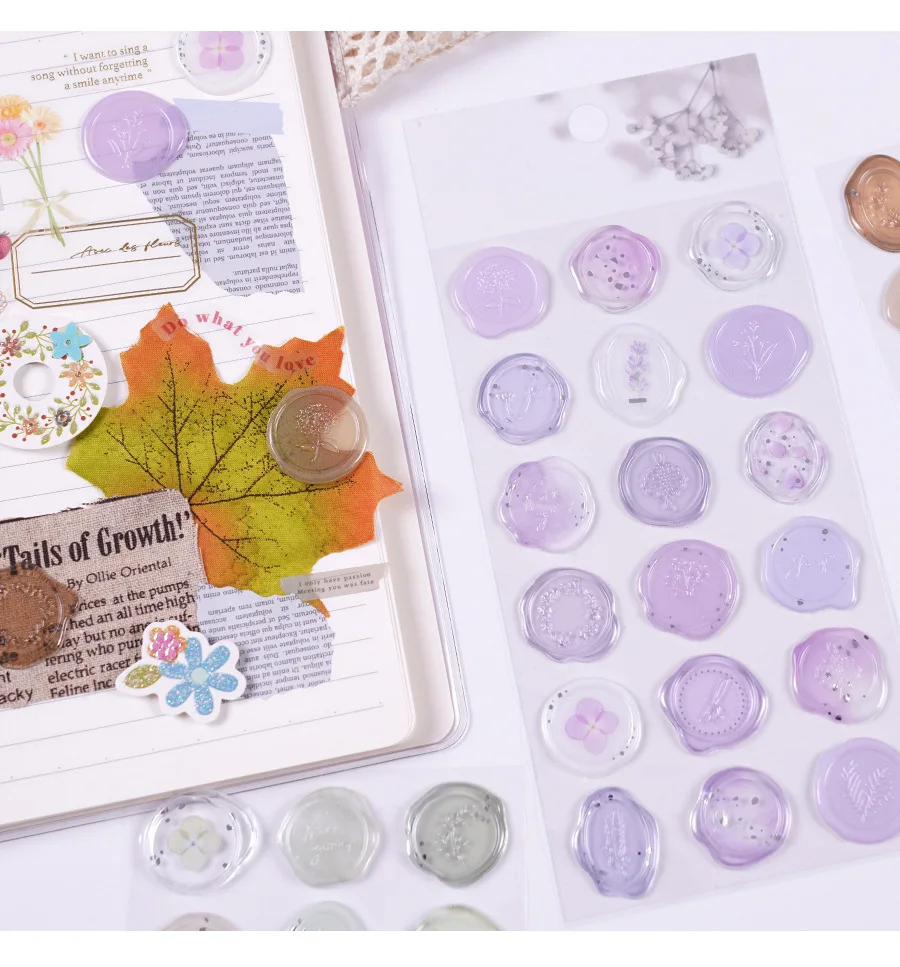 1pcs/lot Kawaii Scrapbook Stickers colored paint Scrapbooking Supplies diary Planner Decorative Craft Stationery Sticker