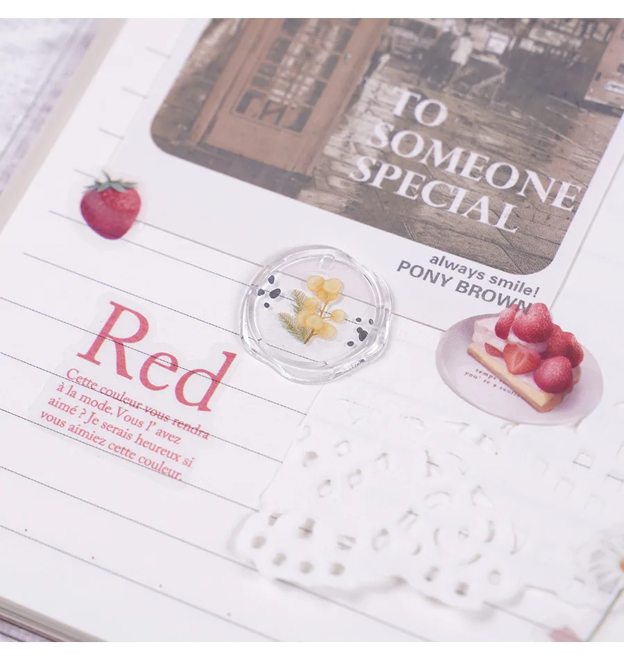1pcs/lot Kawaii Scrapbook Stickers colored paint Scrapbooking Supplies diary Planner Decorative Craft Stationery Sticker