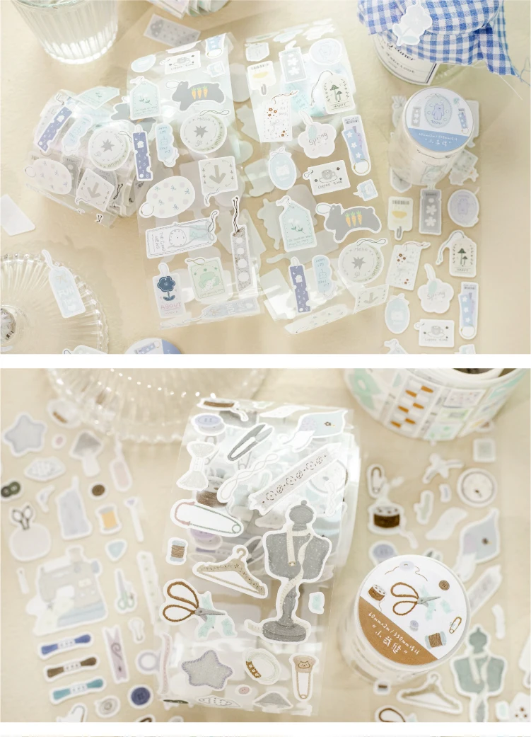 Journal GO 6x200cm Cute Scrapbooking Decorative Tape Stickers Greeting Card Journaling diy INS Style Masking Tape Stationery