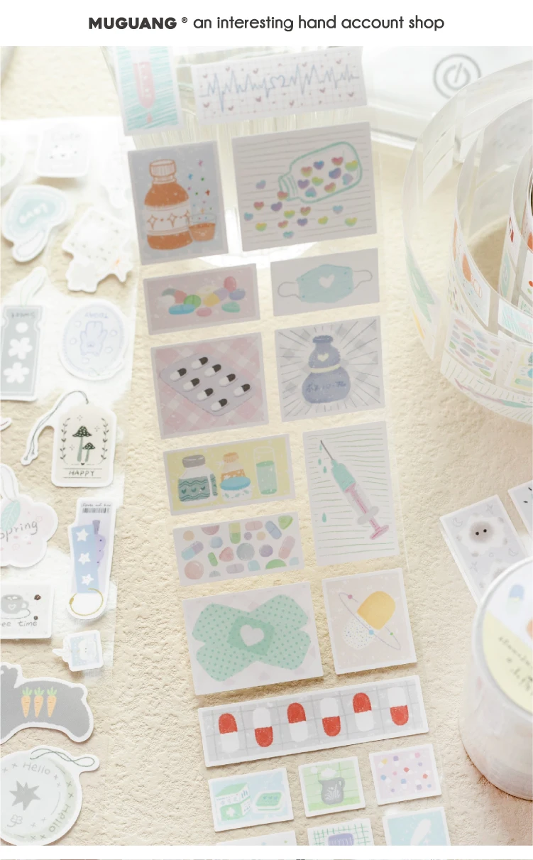 Journal GO 6x200cm Cute Scrapbooking Decorative Tape Stickers Greeting Card Journaling diy INS Style Masking Tape Stationery