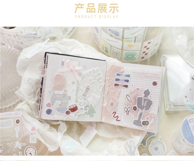 Journal GO 6x200cm Cute Scrapbooking Decorative Tape Stickers Greeting Card Journaling diy INS Style Masking Tape Stationery